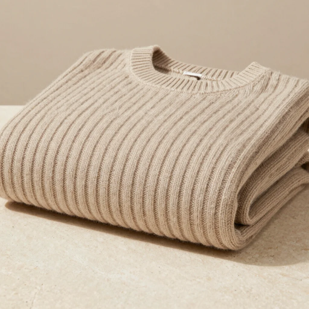Ribbed Cashmere Crewneck Sweater