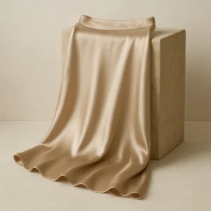 Tapered Silk Slip Skirt